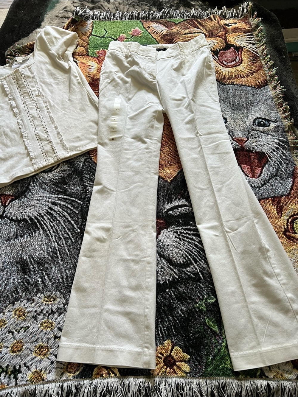 Tommy Hilfiger White Boot Cut Flare Pants